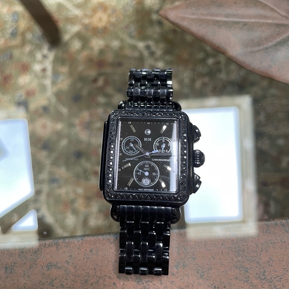 Michele Deco Noir Black Diamonds Chronograph MW06A02E1937 - Picture 2 of 8